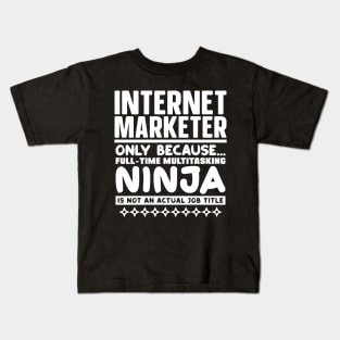 Internet Marketer Ninja Kids T-Shirt